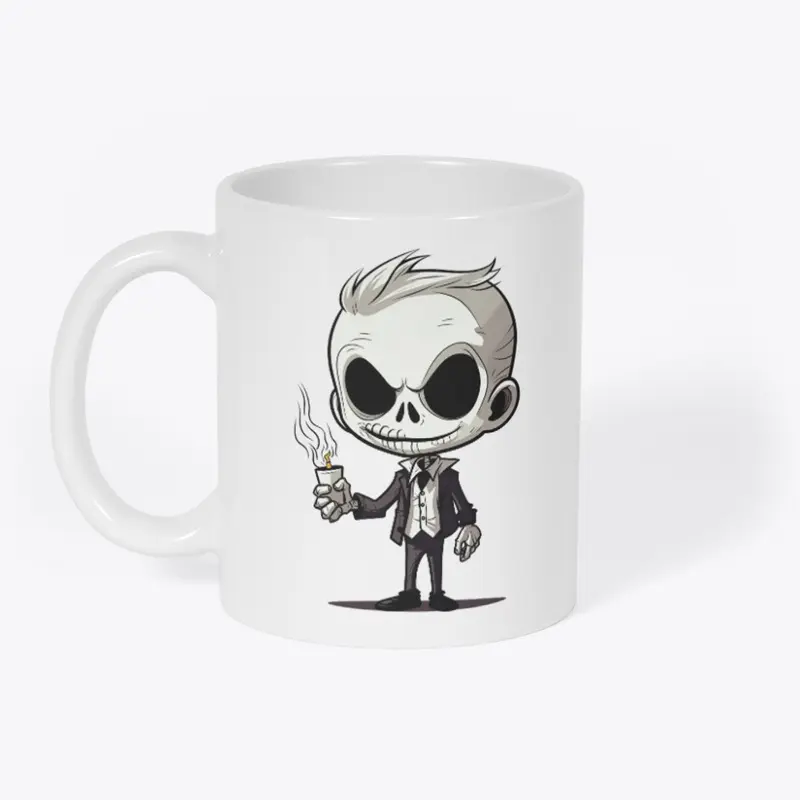 Creepy Cartoon Skeleton Halloween Tee