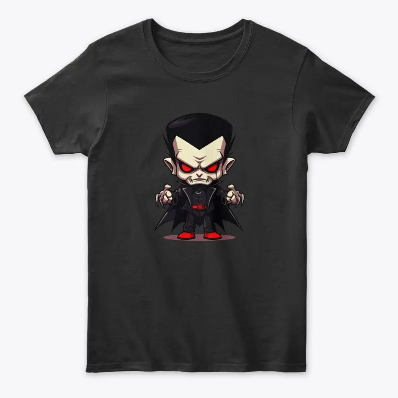 Spooky Cartoon Dracula Halloween Tee