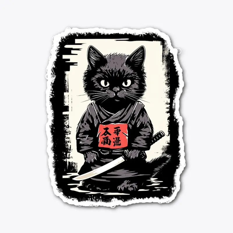 Samurai Cat Strikes at Halloween